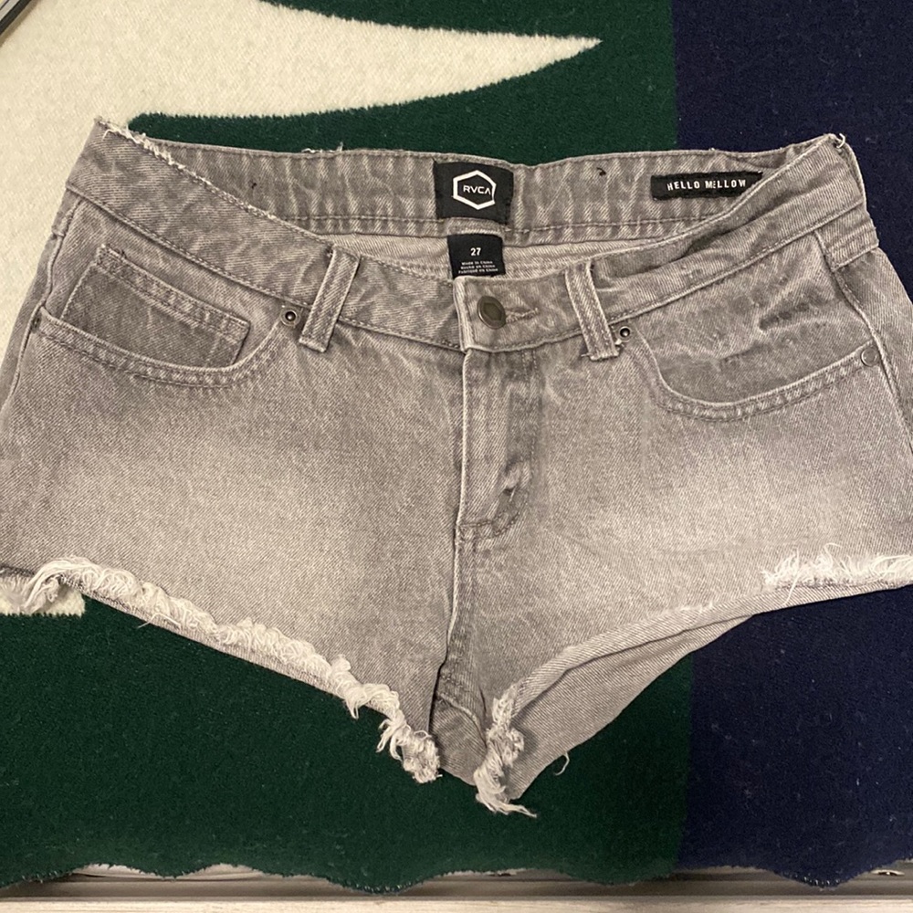Grey RVCA Hello Mellow shorts